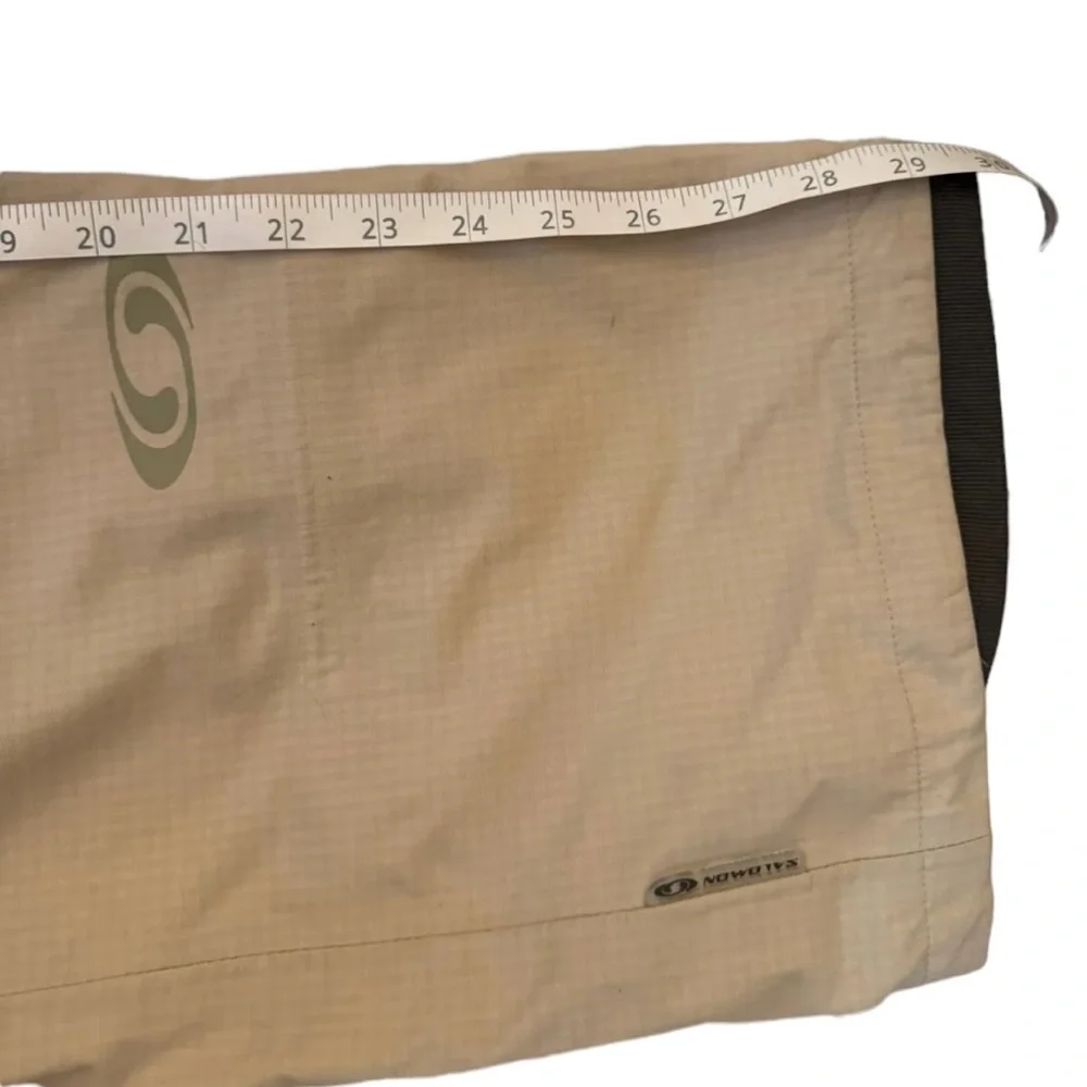 Salomon Advanced‎ Ski Snowboarding Men Unisex Pants Tan Logo Size 6